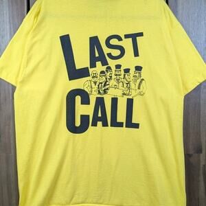 Last Call Western Cowboy Saloon Vintage 90s Pennsylvania Dive Bar Krkuc Shirt XL